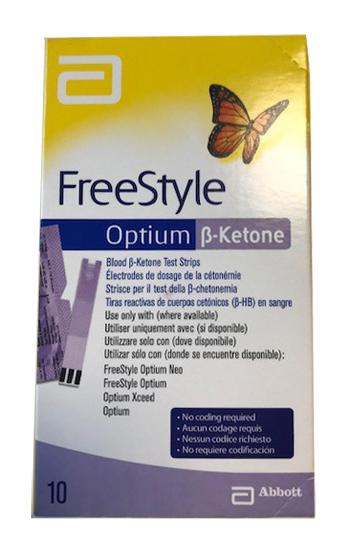 STRISCE MISURAZIONE CHETONEMIA OPTIUM BETA KETONE 10 PEZZI - farmacialombardia.it