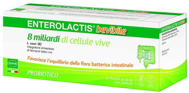 ENTEROLACTIS BEVIBILE 12 FLACONCINI DA 10 ML SOFAR - farmacialombardia.it