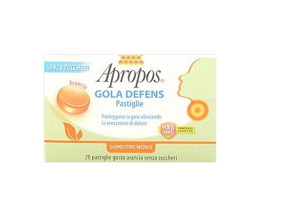 APROPOS GOLA DEFENS ARANCIA PASTIGLIE SENZA ZUCCHERI AGGIUNTI - farmacialombardia.it