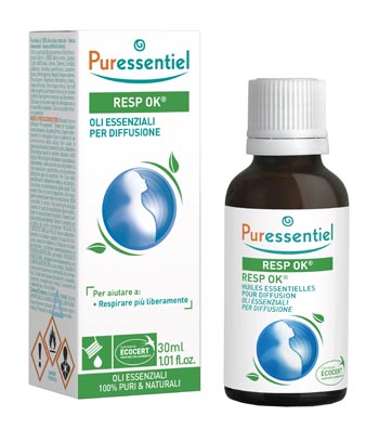 MISCELA RESP OK OLI ESSENZIALI PER DIFFUSIONE 30 ML PURESSENTIEL ECOCERT - farmacialombardia.it