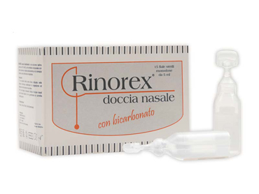 FIALA PER DOCCIA NASALE RINOREX BICARBONATO 15 FIALE 5 ML - farmacialombardia.it