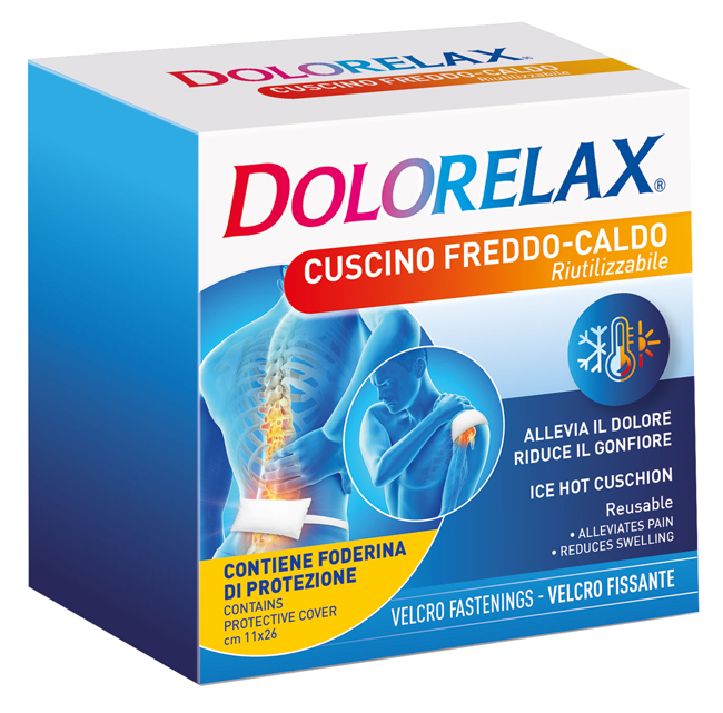 DOLORELAX ICE HOT CUSCINO RIUTILIZZABILE CON VELCRO FISSANTE 11X26 CM - farmacialombardia.it
