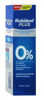 KUKIDENT PLUS 0% CREMA ADESIVA PER PROTESI DENTARIE 40 G - farmacialombardia.it