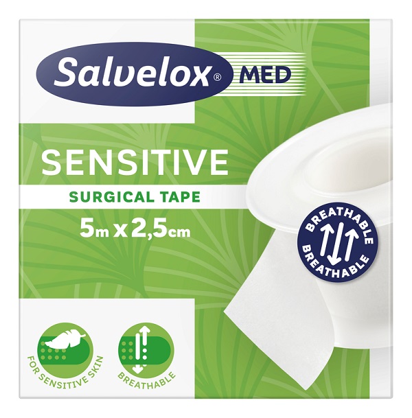CEROTTO CHIRURGICO SALVELOX MED SENSITIVE TAPE M5X2,5CM - farmacialombardia.it
