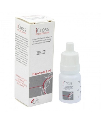 ICROSS GOCCE OCULARI SOLUZIONE OFTALMICA ACIDO IALURONICO CROSS-LINKATO 0,2% 8 ML - farmacialombardia.it