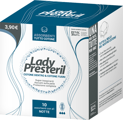 LADY PRESTERIL COTONE DENTRO & COTONE FUORI 10 ASSORBENTI CON ALI NOTTE PROMO - farmacialombardia.it