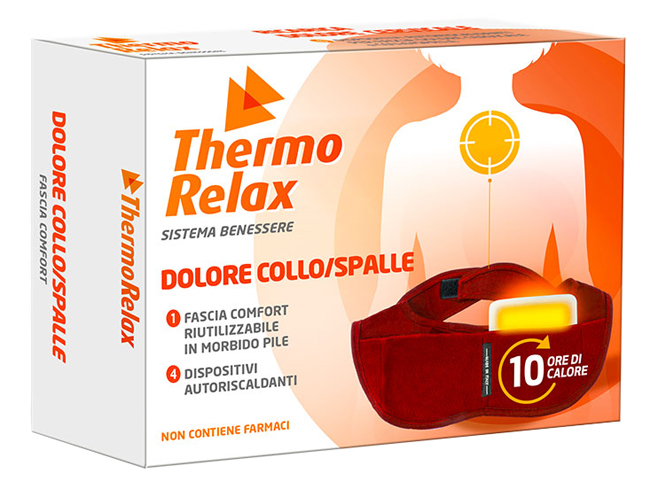 THERMORELAX FASCIA DOLORE COLLO SPALLE FASCIA+4 DISPOSITIVI AUTORISCALDANTI - farmacialombardia.it