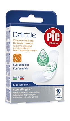 CEROTTO PIC DELICATE 25X72 MM ANTIBATTERICO 10 PEZZI - farmacialombardia.it