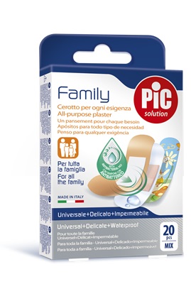 CEROTTO PIC STRIP FAMILY 20 PEZZI ANTIBATTERICO CON TAMPONE - farmacialombardia.it