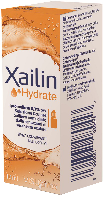 XAILIN HYDRATE GOCCE OCULARI IPROMELLOSA 0,3% FLACONE MULTIDOSE 10 ML - farmacialombardia.it