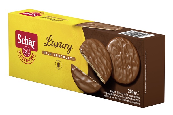 SCHAR LUXURY BISCOTTI DI PASTA FROLLA RICOPERTI DI CIOCCOLATO AL LATTE 200 G - farmacialombardia.it