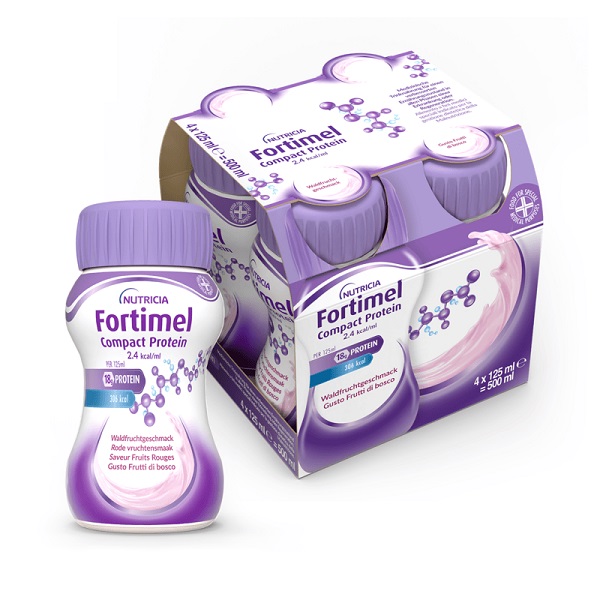 NUTRICIA FORTIMEL COMPACT PROTEIN GUSTO FRUTTI DI BOSCO 4 BOTTIGLIE DA 125 ML - farmacialombardia.it