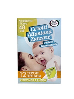 CEROTTI DIFFUSORI CITRONELLA & NEEM 12 PEZZI - farmacialombardia.it
