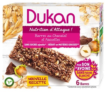 DUKAN BARRETTA CIOCCOLATO/NOCCIOLA 6 PEZZI 25 G - farmacialombardia.it