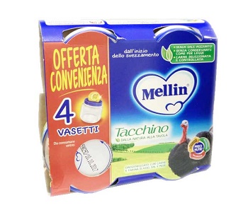 MELLIN OMOGENEIZZATO TACCHINO 4X80 G - farmacialombardia.it