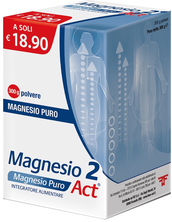 MAGNESIO 2 MAGNESIO PURO ACT POLVERE 300 G - farmacialombardia.it