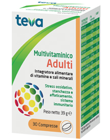 MULTIVITAMINICO ADULTI TEVA 30 COMPRESSE 30 G - farmacialombardia.it