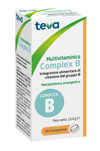 MULTIVITAMINICO COMPLEX B TEVA 40 COMPRESSE 16,4 G - farmacialombardia.it