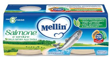 MELLIN OMOGENEIZZATO SALMONE 2 X 80 G - farmacialombardia.it