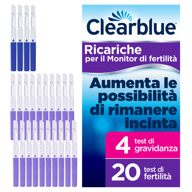 MONITOR DI FERTILITA' CLEARBLUE ADVANCED IN STICK 20 PEZZI + 4 TEST DI GRAVIDANZA - farmacialombardia.it