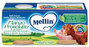 MELLIN OMOGENEIZZATO MANZO PROSCIUTTO CON VERDURE - farmacialombardia.it
