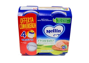 MELLIN OMOGENEIZZATO PROSCIUTTO 4 X 80G - farmacialombardia.it