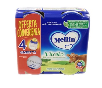 MELLIN OMOGENEIZZATO VITELLO 4 PEZZI X 80 G - farmacialombardia.it