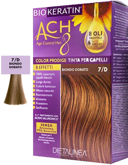 BIOKERATIN ACH8 COLOR PRODIGE 7/D BIONDO DORATO - farmacialombardia.it
