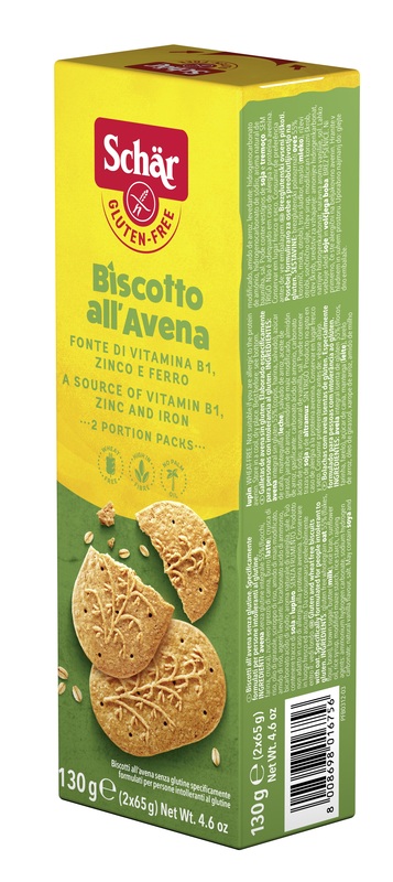 SCHAR BISCOTTI ALL'AVENA 2 BUSTE DA 65 G - farmacialombardia.it
