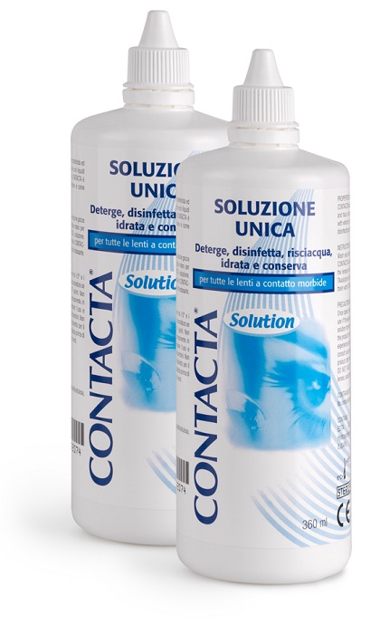 SOLUZIONE PER LENTI A CONTATTO CONTACTA 2 PEZZI 360 ML - farmacialombardia.it