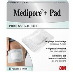 MEDICAZIONE MEDIPORE+PAD 5X7,2CM 5PEZZI - farmacialombardia.it