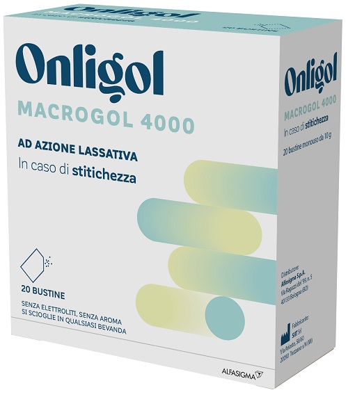 ONLIGOL MACROGOL 4000 20 BUSTINE 10 G SENZA ZUCCHERO - farmacialombardia.it