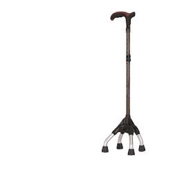 BASTONE DA PASSEGGIO STABILE CANNA IN LEGA MARRONE+BASE ACCIAIO+IMPUGNATURA NERO/BORDEAUX - farmacialombardia.it