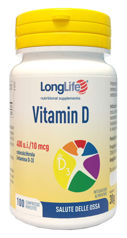 LONGLIFE VITAMIN D 400UI 100 COMPRESSE RIVESTITE - farmacialombardia.it