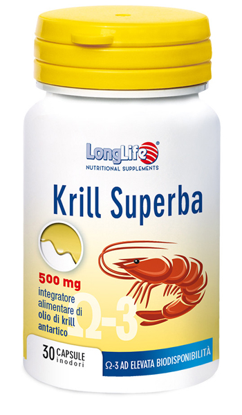 LONGLIFE KRILL SUPERBA 30 CAPSULE INODORI DA 600 MG - farmacialombardia.it