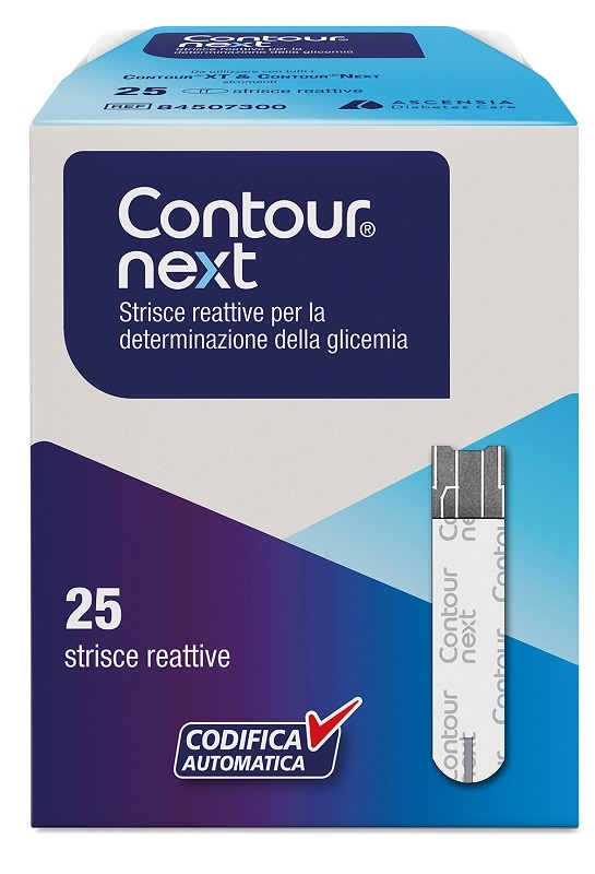 STRISCE MISURAZIONE GLICEMIA CONTOUR NEXT 25 PEZZI - farmacialombardia.it
