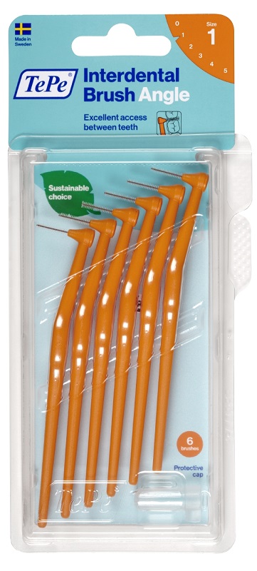 TEPE ANGLE SCOVOLINO ARANCIO 0,45MM 6 PEZZI - farmacialombardia.it