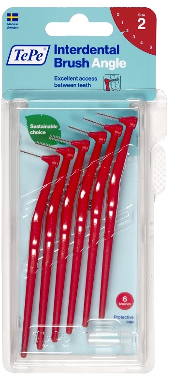 TEPE ANGLE SCOVOLINO ROSSO 0,5MM 6 PEZZI - farmacialombardia.it