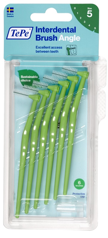 TEPE ANGLE SCOVOLINO VERDE 0,8MM 6 PEZZI - farmacialombardia.it