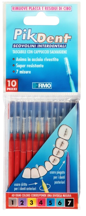 PIKDENT STUZZICOLINO 4 ROSSO 10 PEZZI - farmacialombardia.it