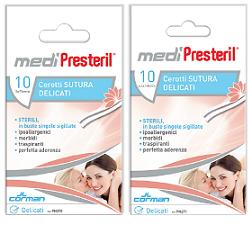 CEROTTO PER SUTURA MEDIPRESTERIL DELICATI TESSUTO NON TESSUTO 6,4X108MM 10 PEZZI - farmacialombardia.it