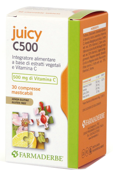 JUICY C500 30 COMPRESSE MASTICABILI - farmacialombardia.it