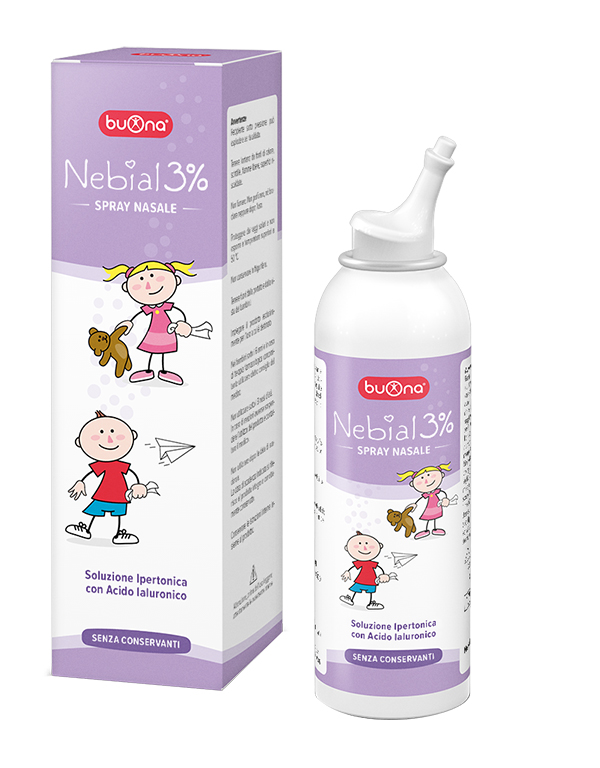 NEBIAL SOLUZIONE SALINA IPERTONICA DI SODIO CLORURO AL 3% CON ACIDO IALURONICO SPRAY NASALE 100 ML - farmacialombardia.it