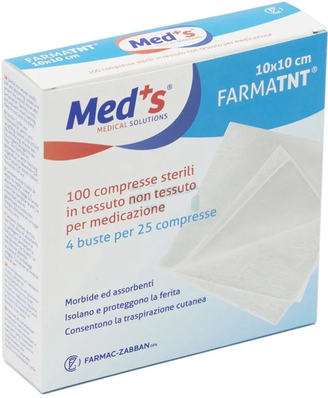 GARZA COMPRESSA MEDS TESSUTO NON TESSUTO 10X10CM 100 PEZZI - farmacialombardia.it