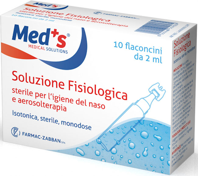 SOLUZIONE FISIOLOGICA MEDS STERILE ASTX10 FL 2ML - farmacialombardia.it