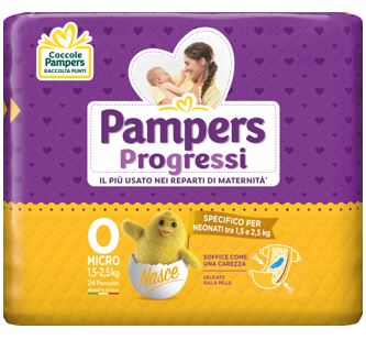 PAMPERS PROGRESSI MICRO PANNOLINI PER BAMBINI 24 PEZZI - farmacialombardia.it