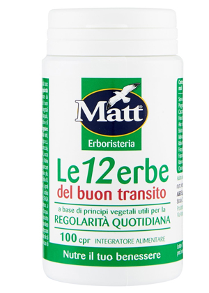 MATT ERBORISTERIA LE 12 ERBE DEL BUON TRANSITO 100 COMPRESSE - farmacialombardia.it