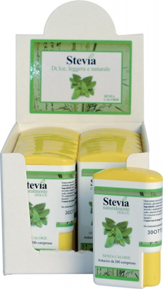 STEVIA EDULCORANTE 200 COMPRESSE DISPLAY CONTENENTE 14 DISPENSER - farmacialombardia.it