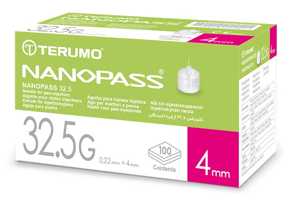AGO PER PENNA DA INSULINA NANOPASS 32,5 GAUGE LUNGHEZZA 4 MM 100 PEZZI - farmacialombardia.it