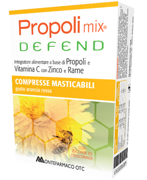 PROPOLI MIX DEFEND 30 COMPRESSE MASTICABILI GUSTO ARANCIA - farmacialombardia.it